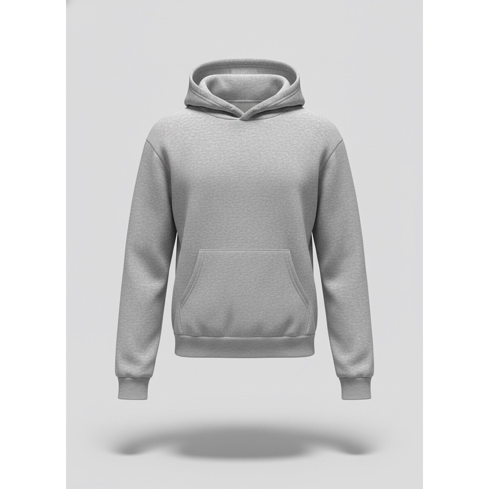 SHEIN Kids Heather Gray Fleece Pullover Hoodie Sweatshirt Size S 4